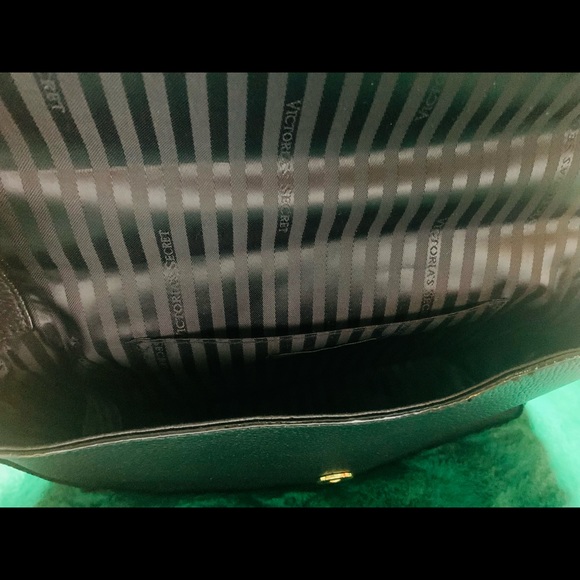 Victoria Secret black handbag with gold chain strap. - Picture 6 of 11